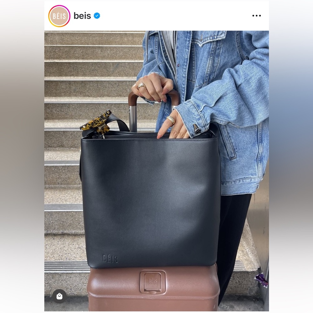 Beis Black Tote Bag